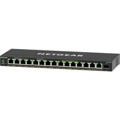 Netgear 16-Port High-Power PoE+ Gigabit Ethernet Plus Switch (231W) with 1 SFP Port - 15 Ports - Manageable - GS316EPP100NAS