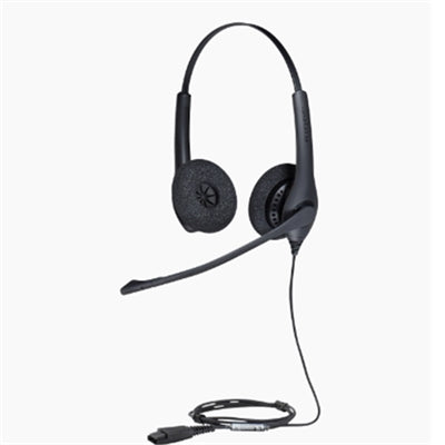 Jabra - BIZ 1500 Headset - Quick Disconnect - Wired - Over-the-head - Binaural - Supra-aural - Noise Cancelling - Red
