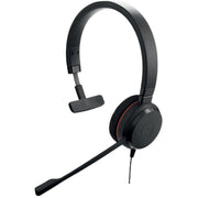 Jabra - Evolve 20 Headset - Microsoft Teams Certification - Mono - USB Type a, USB Type C - Wired - 32 Ohm - 150 Hz to 7 - Red