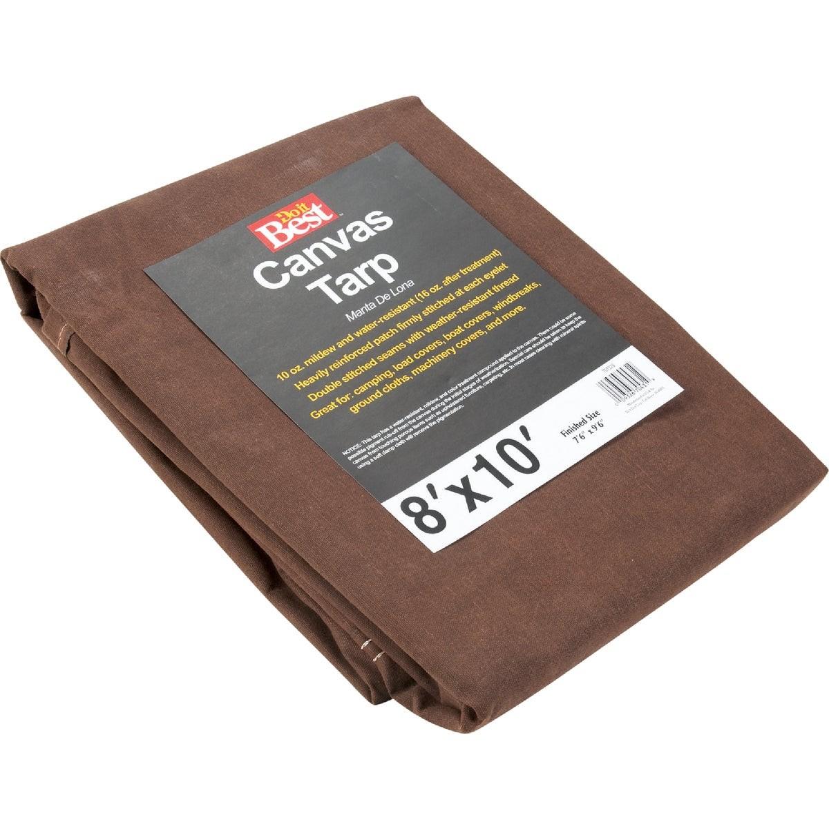 10 Oz. 8 Ft. x 10 Ft. Canvas Tarp