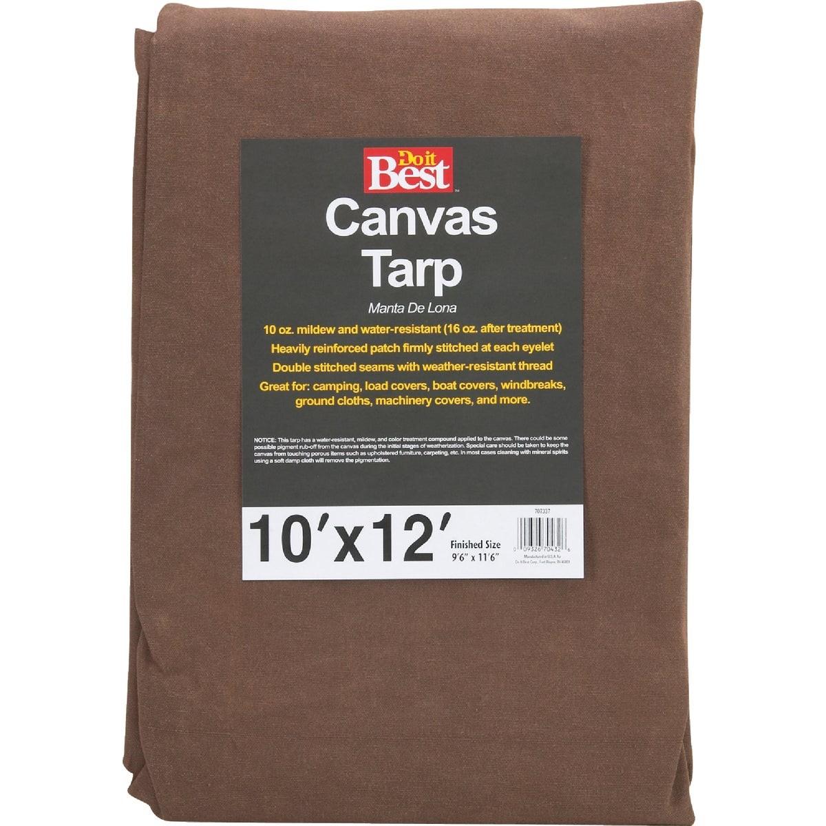 10 Oz. 10 Ft. x 12 Ft. Canvas Tarp