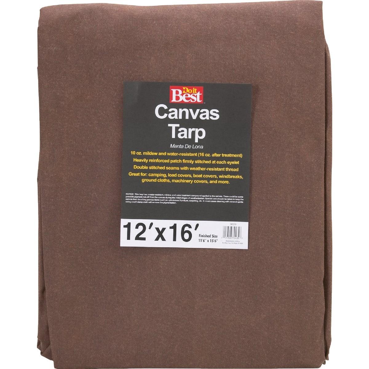 10 Oz. 12 Ft. x 16 Ft. Canvas Tarp