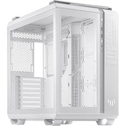 ASUS - TUF GT502 White ATX Mid-Tower Case with RGB Button, USB 3.2 Type-C, 2x USB 3.0, 2-Way GPU Mount, 360/280mm Radiator - White