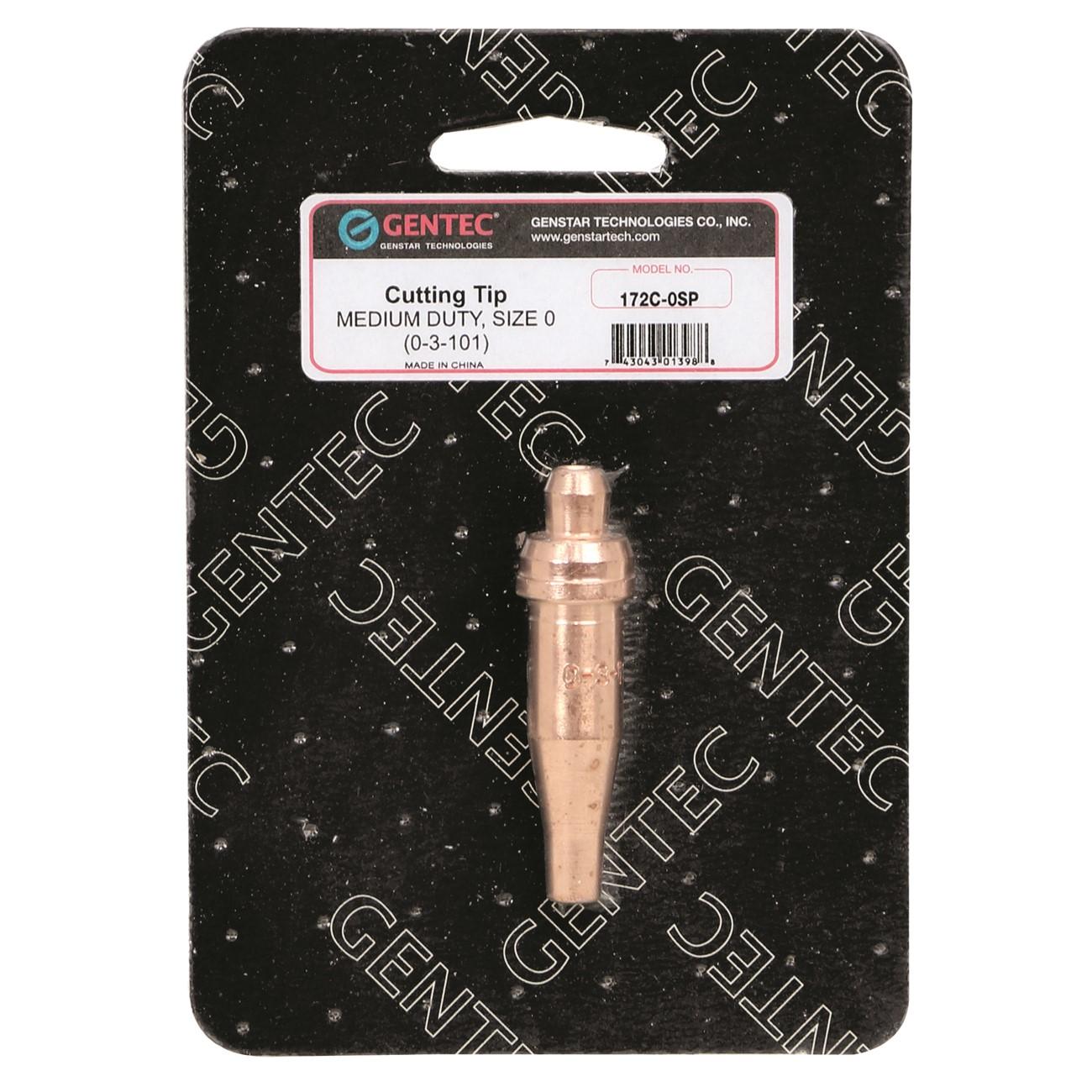 OXY-ACETYLENE CUTTING TIPS  (V STYLE), Cutting Tip, Acet., Med Duty, Size 0  (0-3-101)
