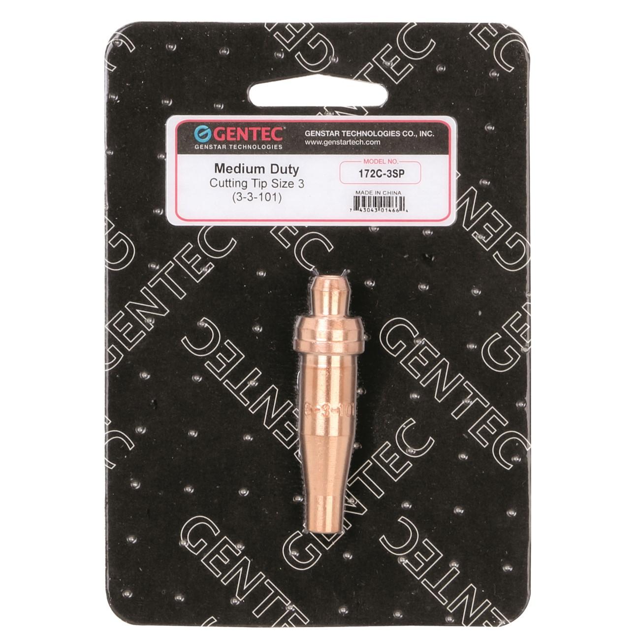OXY-ACETYLENE CUTTING TIPS  (V STYLE), Cutting Tip, Acet., Med Duty, Size 3  (3-3-101)