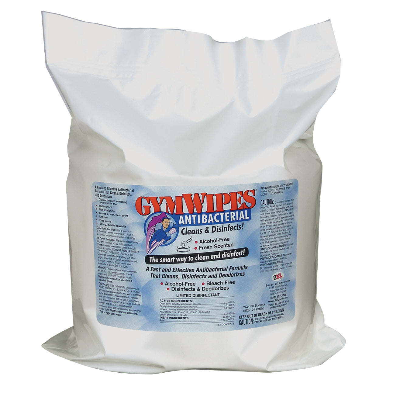 Gymwipes Antibacterial Refills, 700 Count