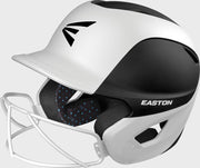 Easton Ghost 2-Tone T-Ball/Small Matte Batting Helmet With Softball Mask - Black/White
