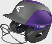 Easton Ghost 2-Tone Large/Xlarge Matte Batting Helmet With Softball Mask - Large/Extra Large - Purple/Charcoal