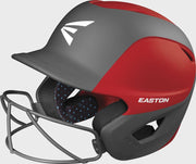 Easton Ghost 2-Tone Large/Xlarge Matte Batting Helmet With Softball Mask - Large/Extra Large - Red/Charcoal