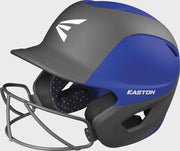 Easton Ghost 2-Tone Large/Xlarge Matte Batting Helmet With Softball Mask - Large/Extra Large - Royal/Charcoal