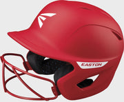 Easton Ghost Medium/Large Matte Batting Helmet With Softball Mask - Red