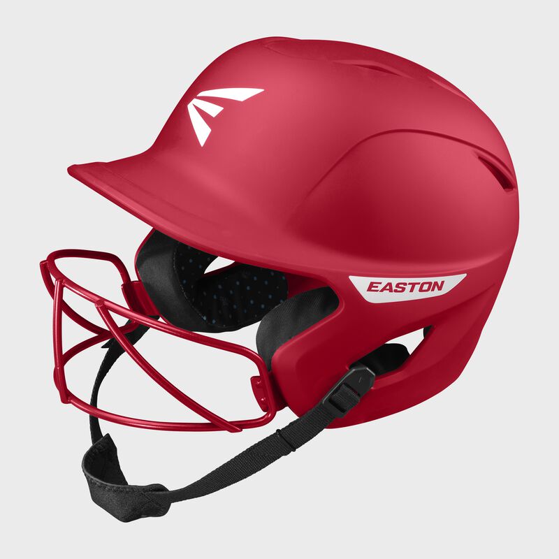 Easton Ghost T-Ball/Small Matte Batting Helmet With Softball Mask - Red