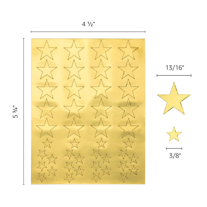 Sticker Forms - Gold Foil Stars - 20 sheets