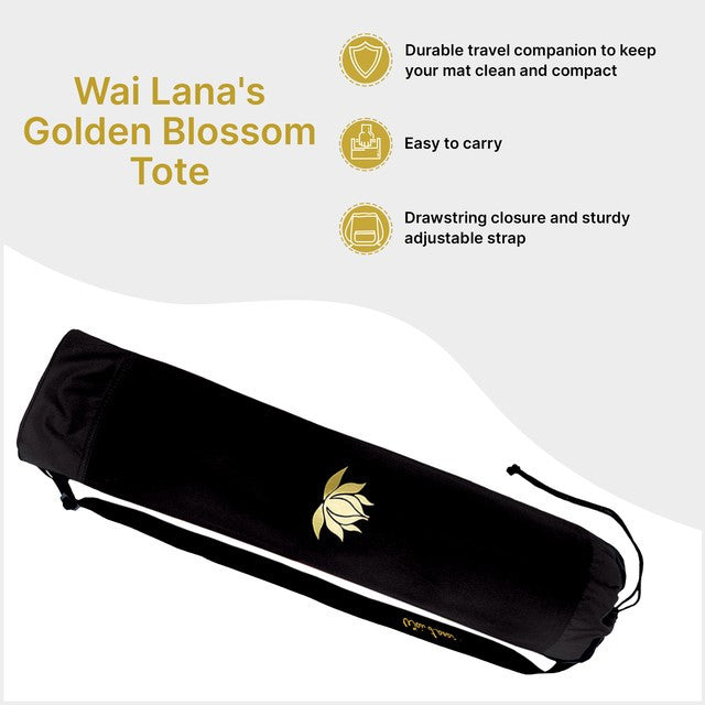 GOLD BLOSSOM Black with Gold Lotus - 27"L x 6"W