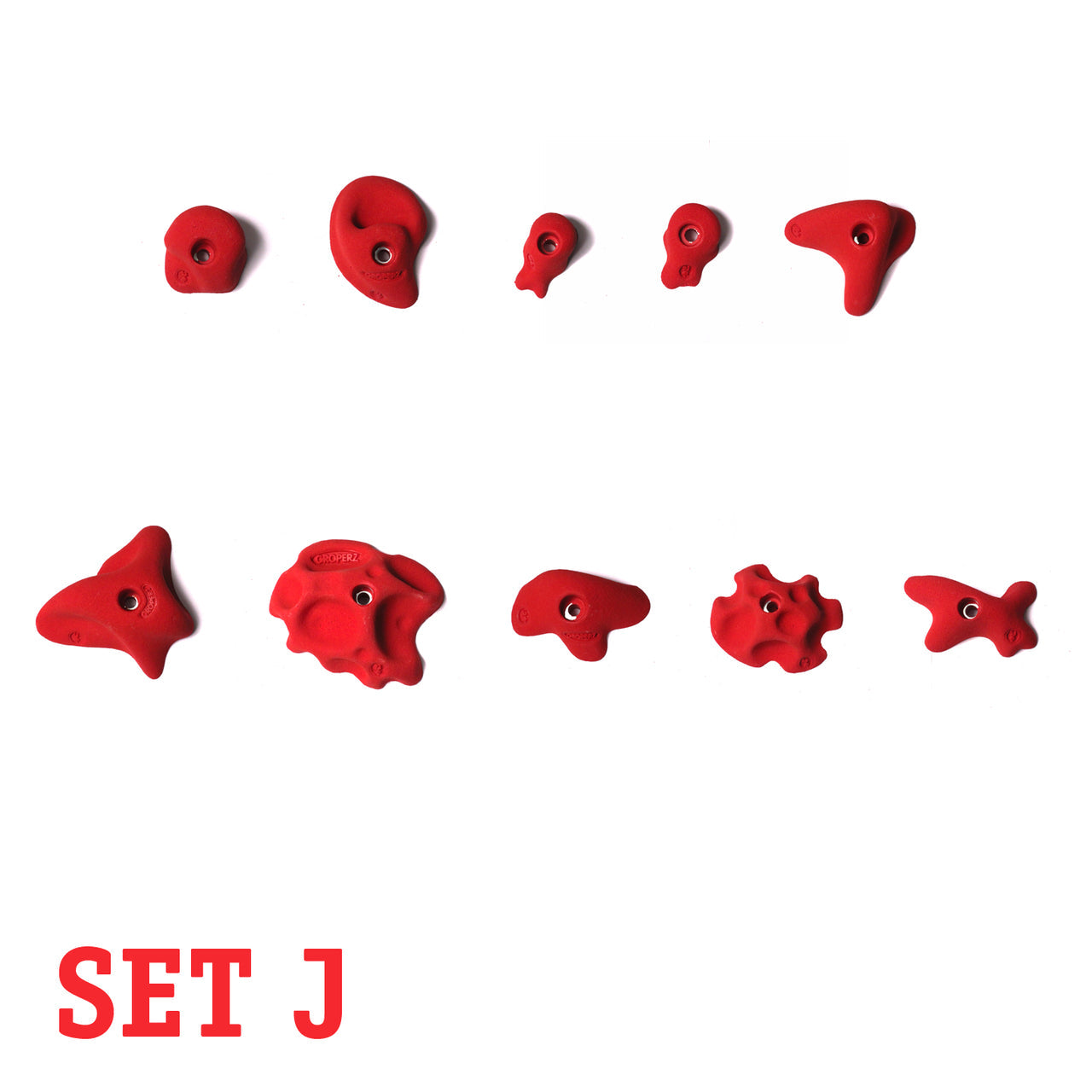 Advanced Route Setting Hand Holds - Yellow - Set I, J, K, L