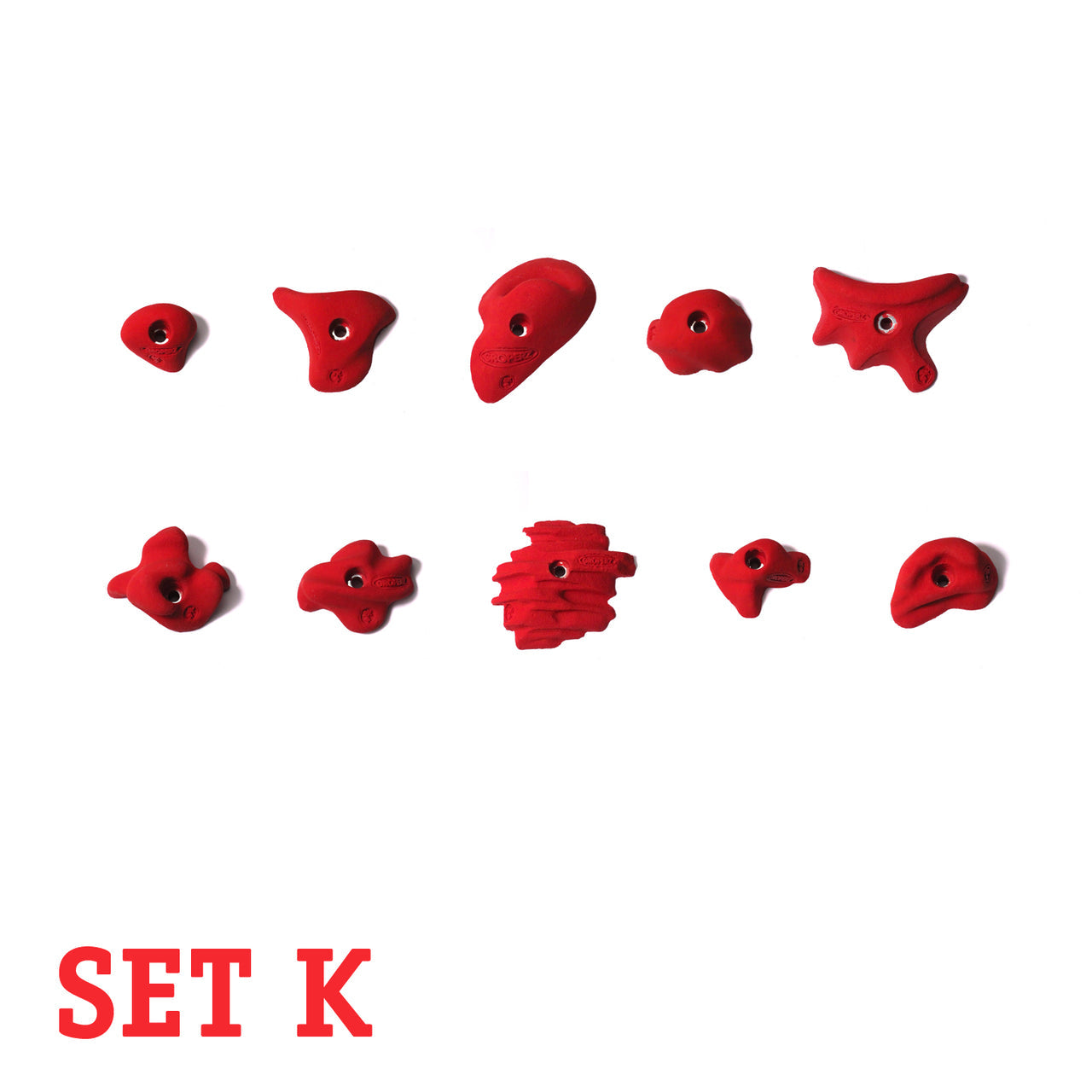 Advanced Route Setting Hand Holds - Yellow - Set I, J, K, L