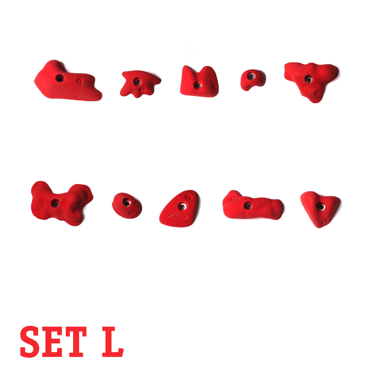 Advanced Route Setting Hand Holds - Yellow - Set I, J, K, L