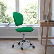 Beverly Mid-Back Bright Green Mesh Padded Swivel Task Office Chair with Chrome Base