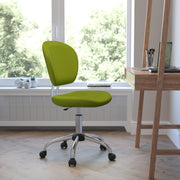 Beverly Mid-Back Apple Green Mesh Padded Swivel Task Office Chair with Chrome Base
