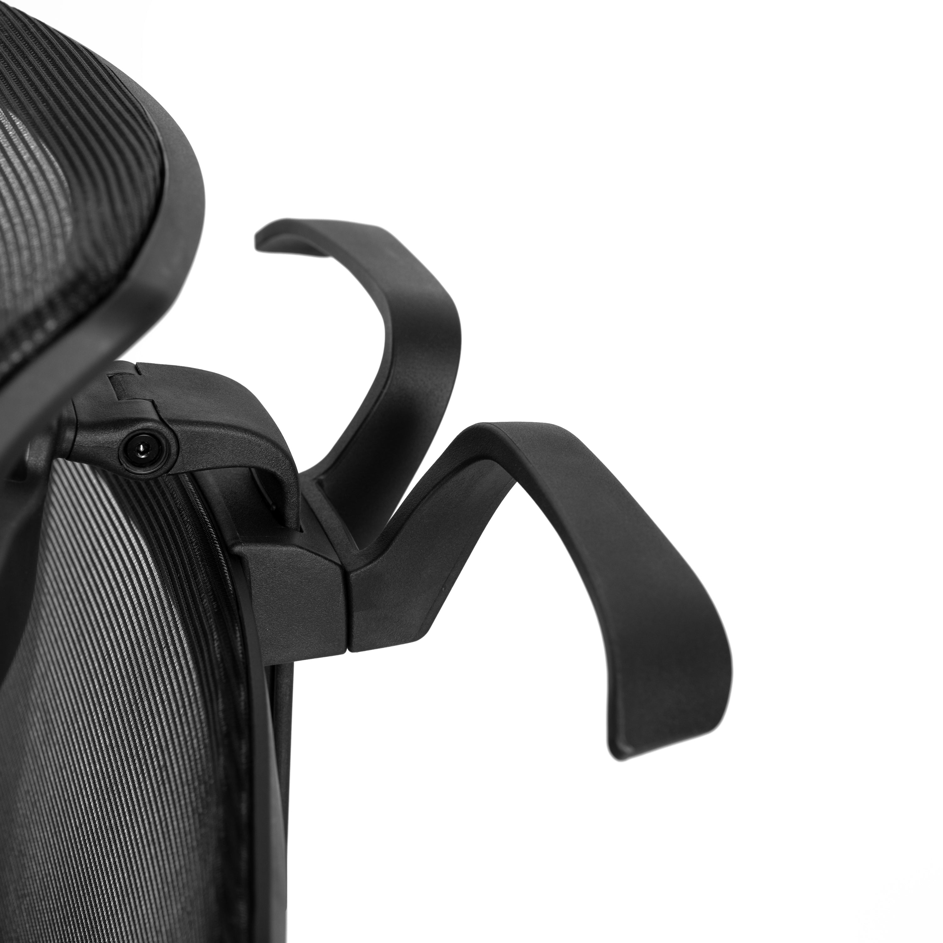 Layla Ergonomic Mesh Office Chair with Synchro-Tilt, Pivot Adjustable Headrest, Lumbar Support, Coat Hanger and Adjustable Arms in Black