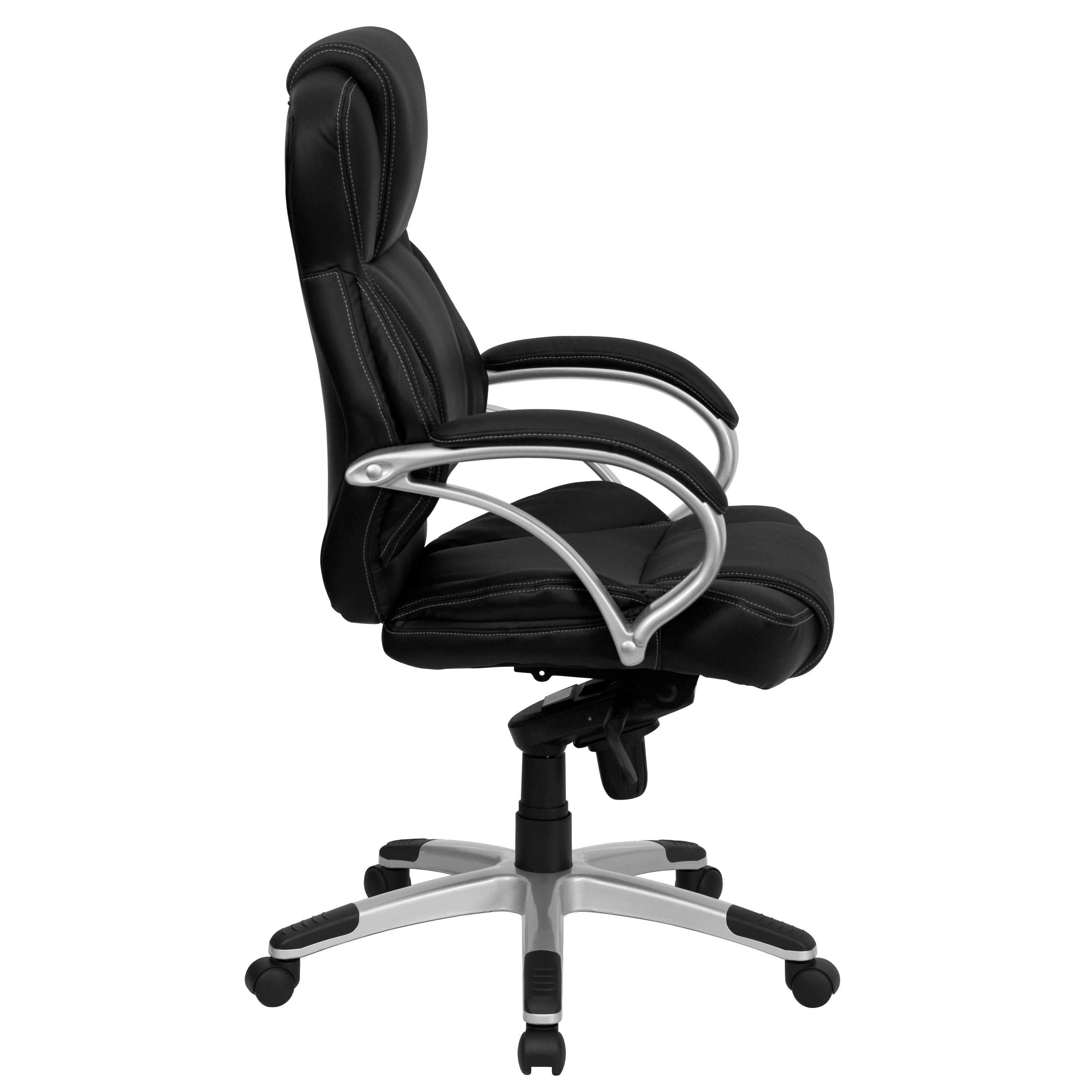 Hawkins High Back Black LeatherSoft Contemporary Executive Swivel Ergonomic Office Chair