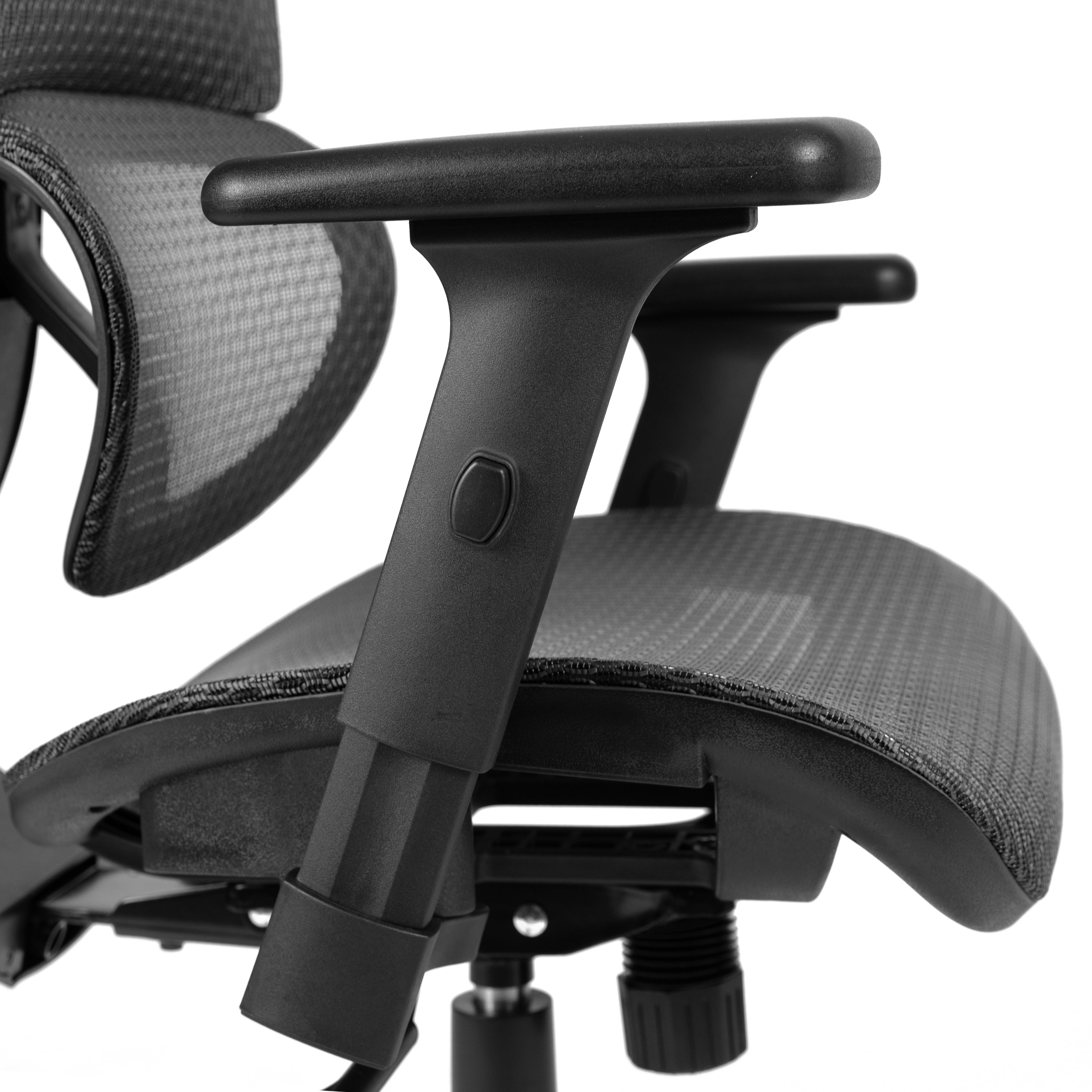 LO Ergonomic Mesh Office Chair with 2-to-1 Synchro-Tilt, Adjustable Headrest, Lumbar Support, and Adjustable Pivot Arms in Gray