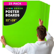 Fluorescent Poster Board - 22"x28", 2 sided, 25/pack - CHARTREUSE (GREEN)