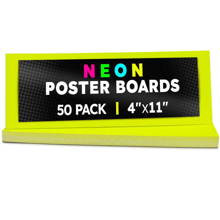 Cards 4"x11" pack of 50 YELLOW
