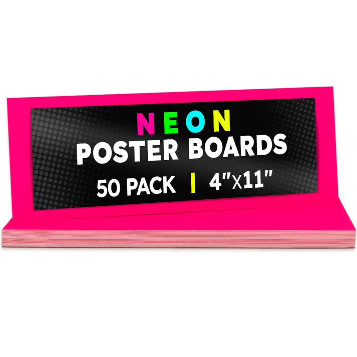 Cards 4"x11" pack of 50 PINK
