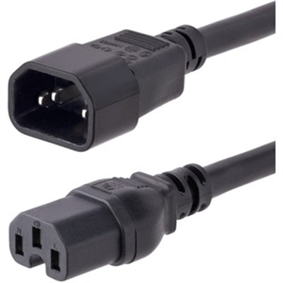 10ft 3m Heavy Duty Extension Cord, C14 to C15 Extension Cord, 15a 125v, 14awg, Heavy Gauge
