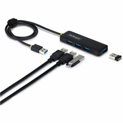 StarTech.com 4-Port USB-a Hub 5Gbps Bus Powered USB-a to 4x USB-a Mini Hub Extra Long 2ft/61cm Host Cable PCR Plastic Portable Desktop / Laptop USB Hu