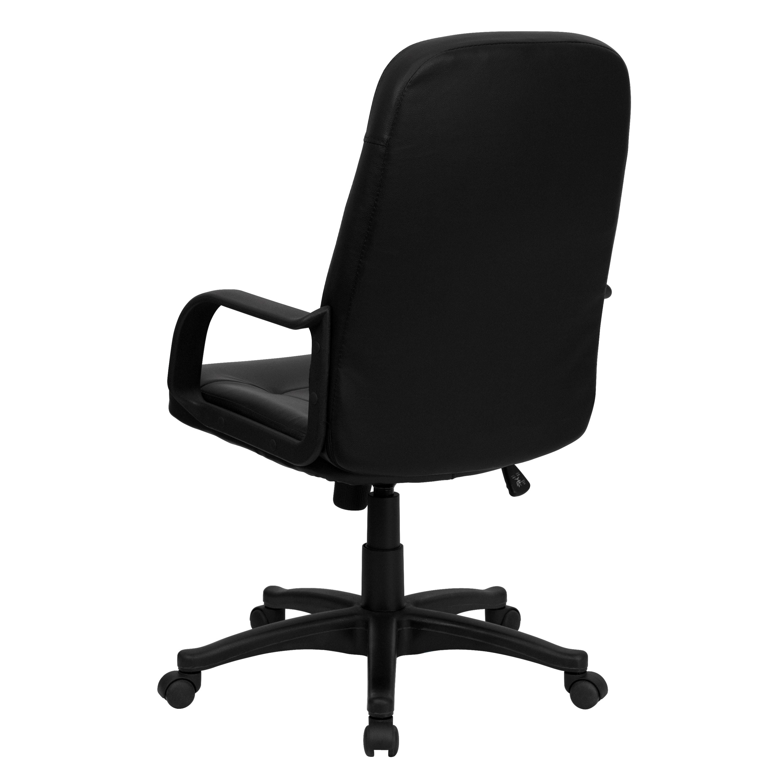 Holly High Back Black Glove Vinyl Executive Swivel Office Chair with Arms