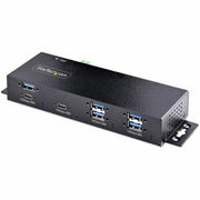 Startech - 7-Port Industrial USB 10Gbps Hub with Power Adapter, Mountable, 5x USB-a and 2x USB-C Downstream Ports, ESD Protection,