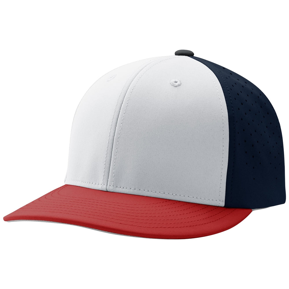 Ultima Cap - W10 White Navy Scarlet, XXLarge