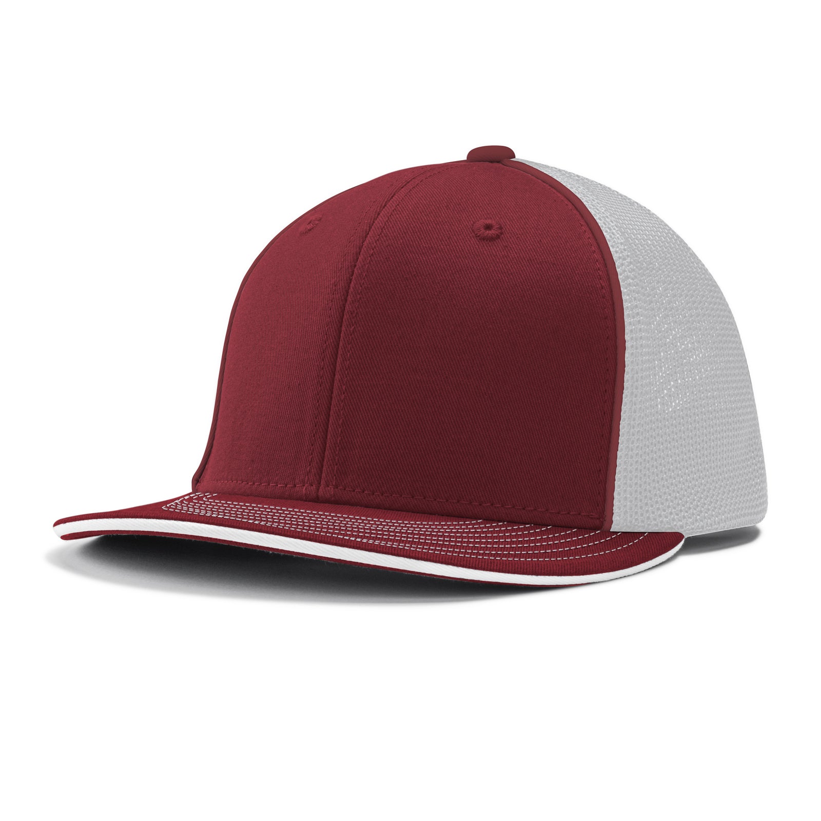 Varsity Cap - CD5 Cardinal White Cardinal w/ Cardinal Pipe, Small/Medium