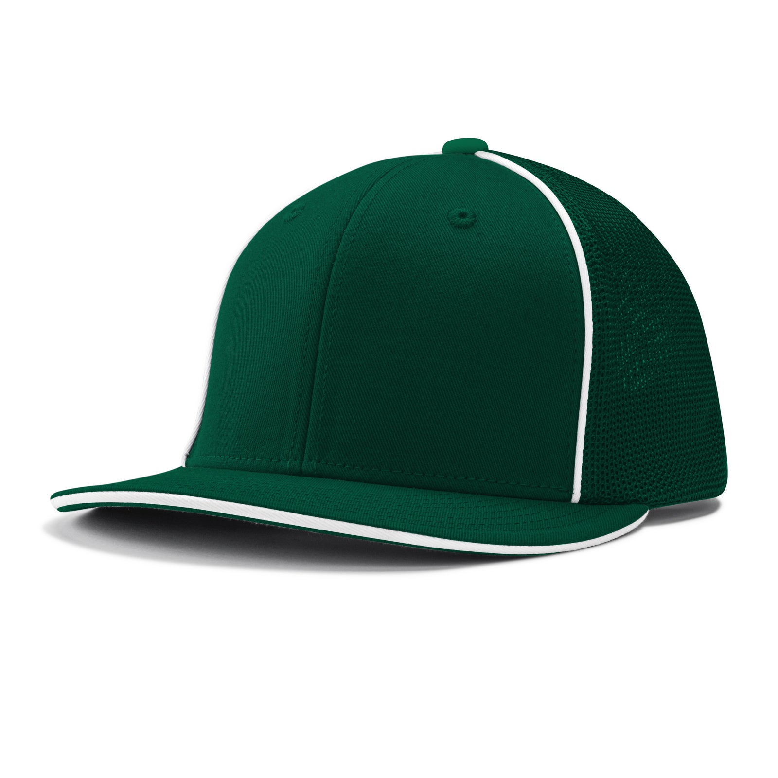 Varsity Cap - FG2 Forest Green w/ White Pipe, Large/XLarge