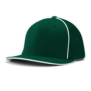 Varsity Cap - FG2 Forest Green w/ White Pipe, Small/Medium