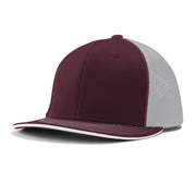 Varisty Cap - MA5 Maroon White Maroon w/ Maroon Pipe, XXLarge