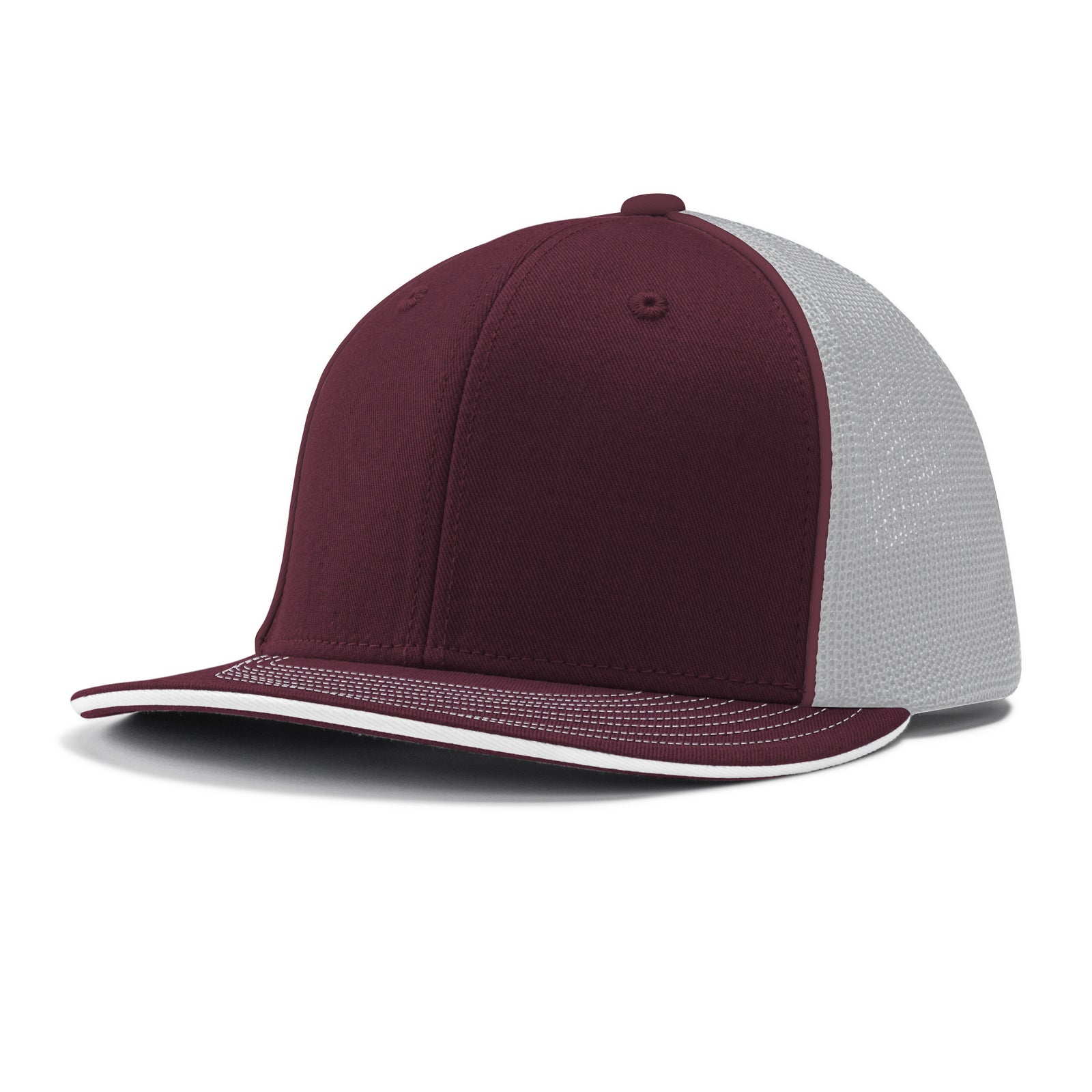 Varsity Cap - MA5 Maroon White Maroon w/ Maroon Pipe, Small/Medium