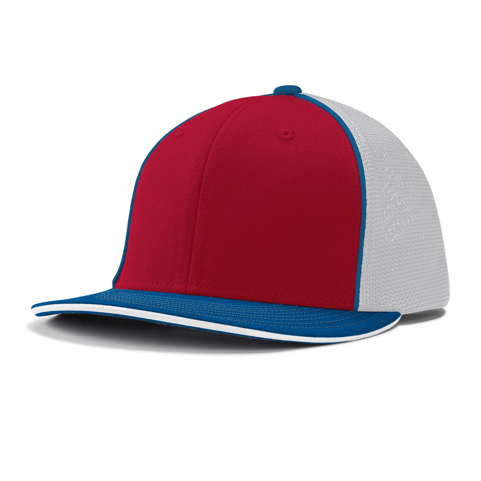 Varsity Cap - SC11 Scarlet White Royal w/ Royal Pipe, Large/XLarge