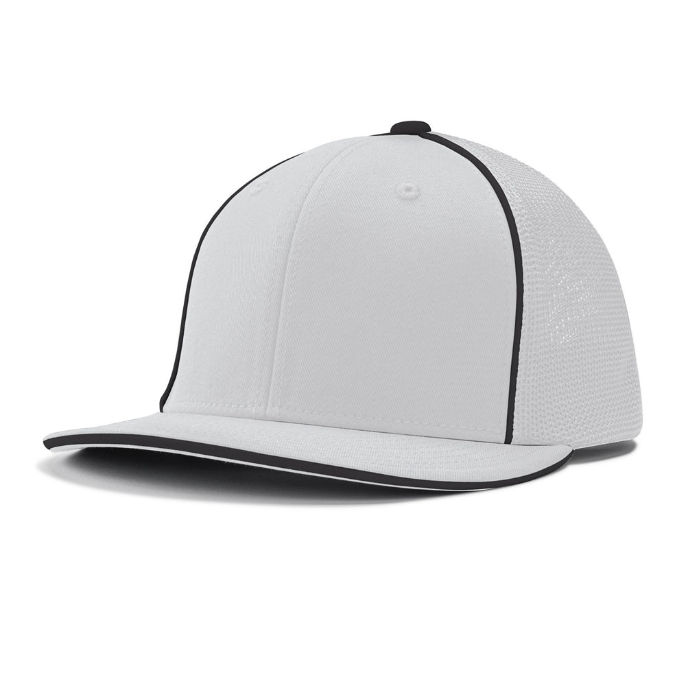 Varisty Cap - W2 White w/ Black Pipe, XXLarge