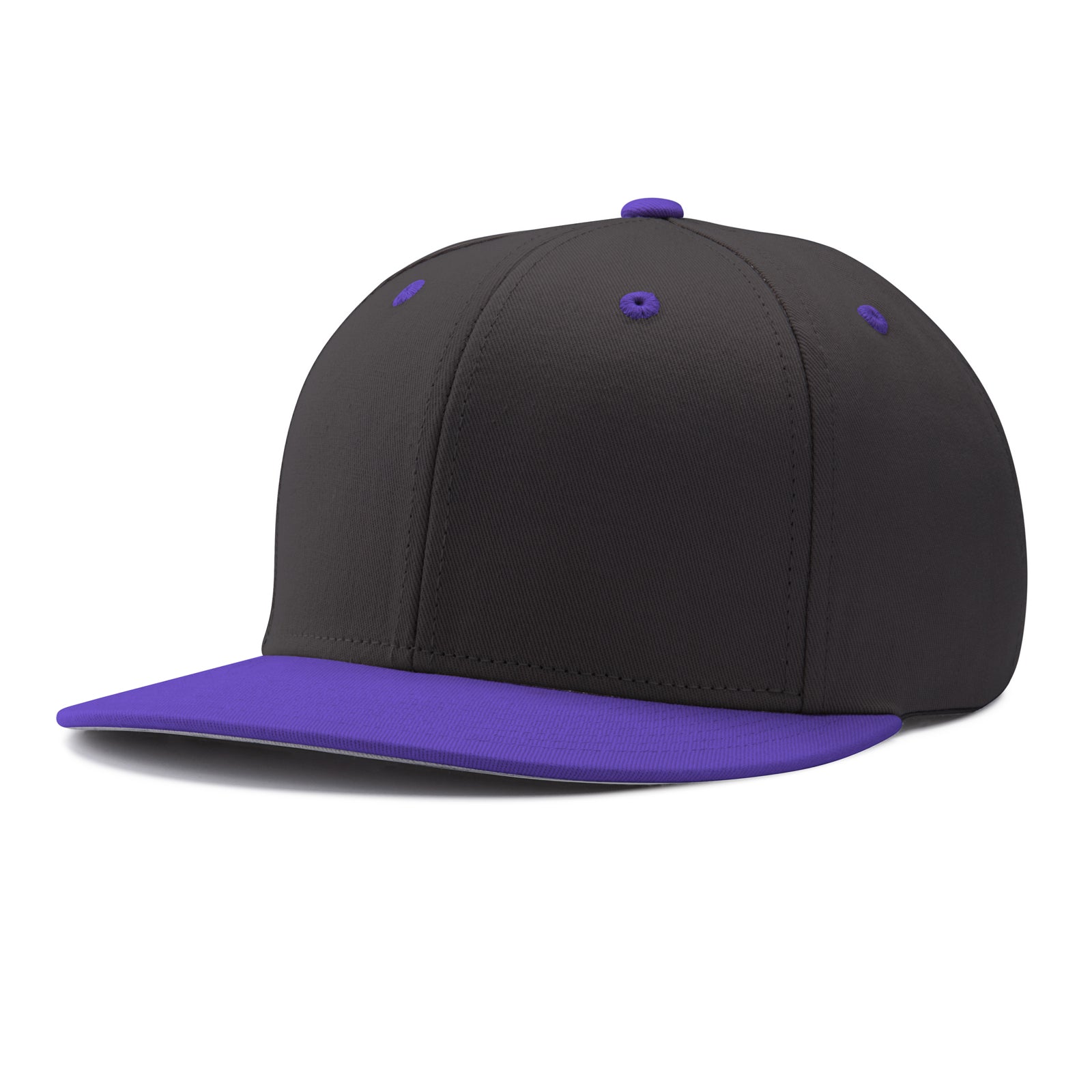 Pennant Snapback - B6 Black Black Purple, Medium/XLarge