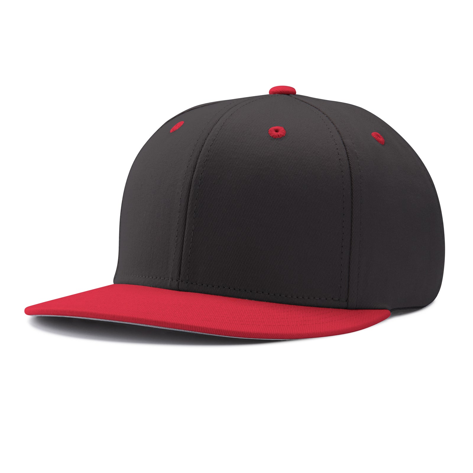 Pennant Snapback - B8 Black Black Scarlet, Small