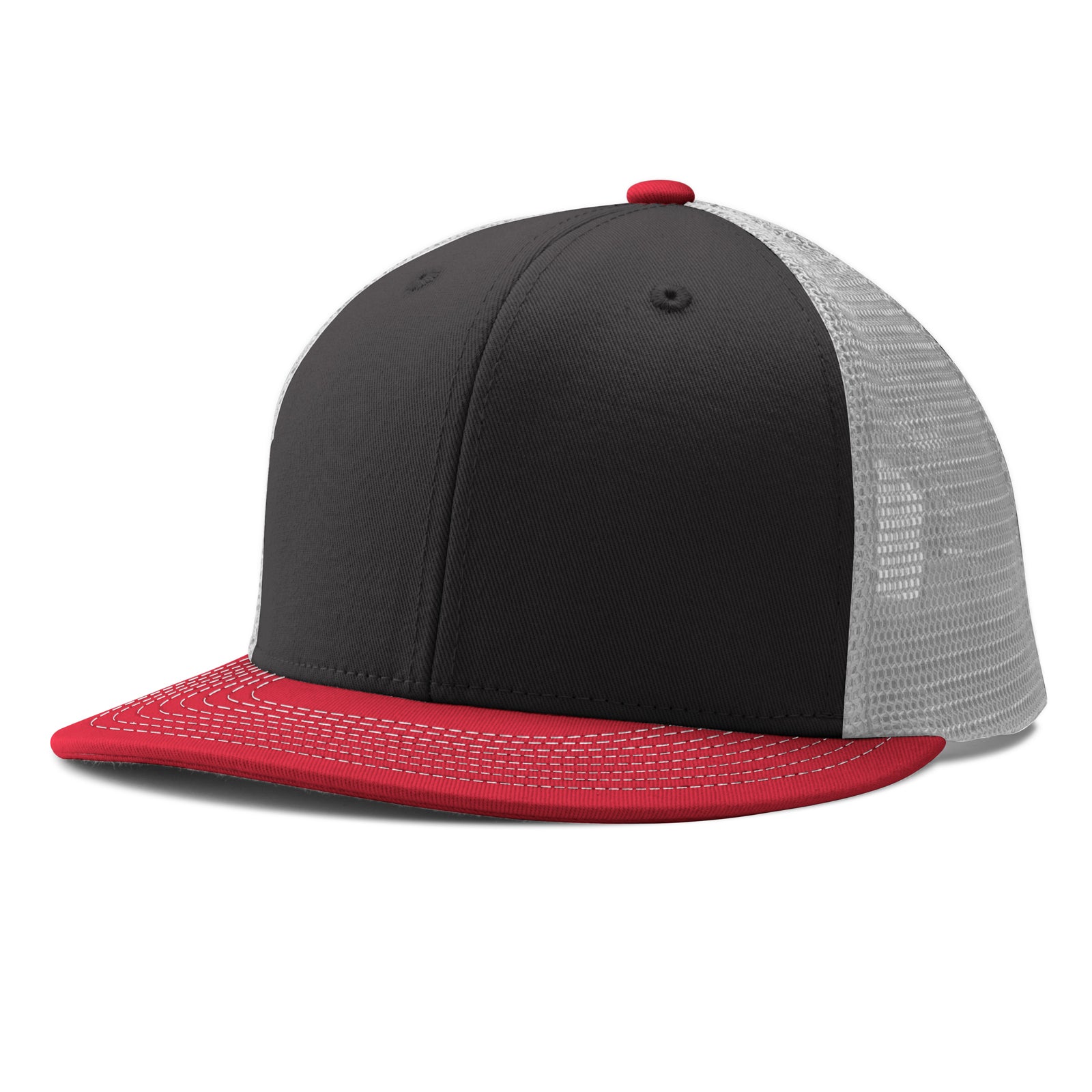 Performance Trucker Snapback - B21 Black White Scarlet