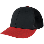 Low Profile Trucker - B8 Black Black Scarlet