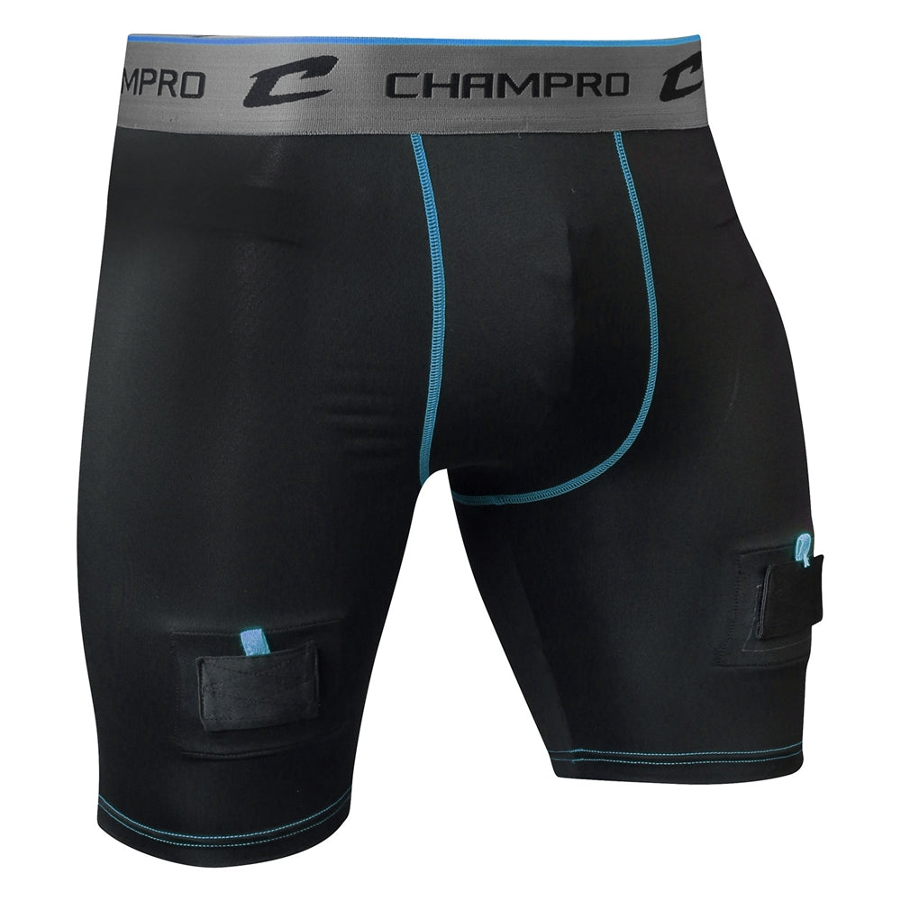 CREASE Poly/Spandex Hockey Jock - Black - Adult - Extra-Large