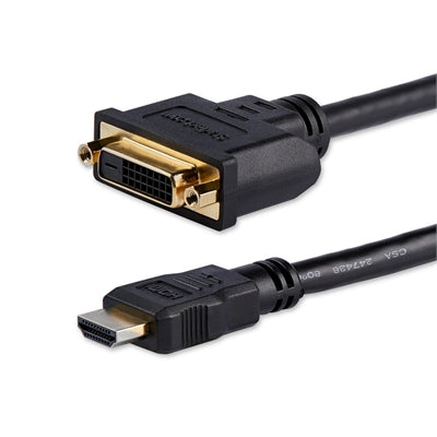 StarTech.com 8in (20cm) HDMI to DVI Adapter, DVI-D to HDMI (1920x1200p), 10 Pack, HDMI Male to DVI-D Female Cable, HDMI to DVI Cord, Black