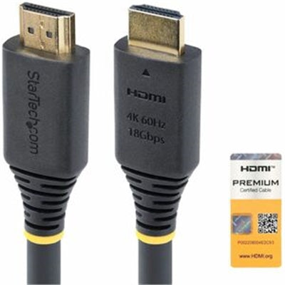 StarTech.com HDMI2-CABLE-4K60-5M 4K 60Hz - Premium Certified HDMI Cable - 5m - Black Premium Certified HDMI Cable 4K60 - HDMI 2.0 - Male to Male - Eth