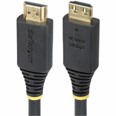 StarTech.com 8ft (2.4m) High Speed HDMI Cable with Gripping Connectors 4K 60Hz/1440p 144Hz HDR10/HDCP 2.2/ARC 18Gbps UHD HDMI 2.0 Cord for TV/Monitor/