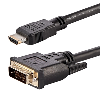 StarTech.com 6ft (1.8m) HDMI to DVI Cable, DVI-D to HDMI Display Cable (1920x1200p), 10 Pack, Black, HDMI to DV - HDMIDVIMM610PK